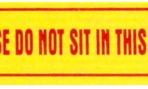 Please Do Not Sit Here Decal
