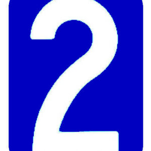 Reflective Number 2 – 25 Same Number Per Pack