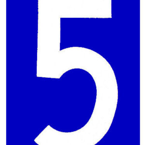 Reflective Number 5 – 25 Same Number Per Pack