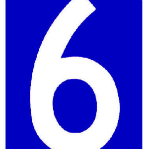 Reflective Number 6 – 25 Same Number Per Pack