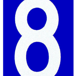 Reflective Number 8 – 25 Same Number Per Pack
