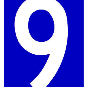 Reflective Number 9 – 25 Same Number Per Pack